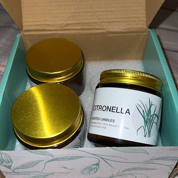 Citronella 4pk 3.50z Natural Soy Wax Candels. - Picture 1 of 5